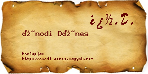 Ónodi Dénes névjegykártya