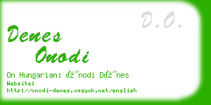 denes onodi business card